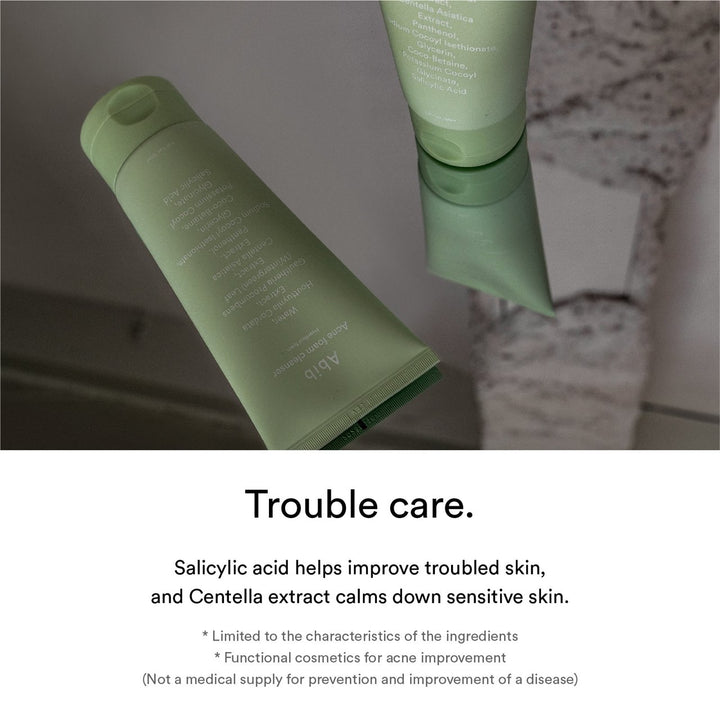 abib acne foam cleanser heartleaf foam trouble care