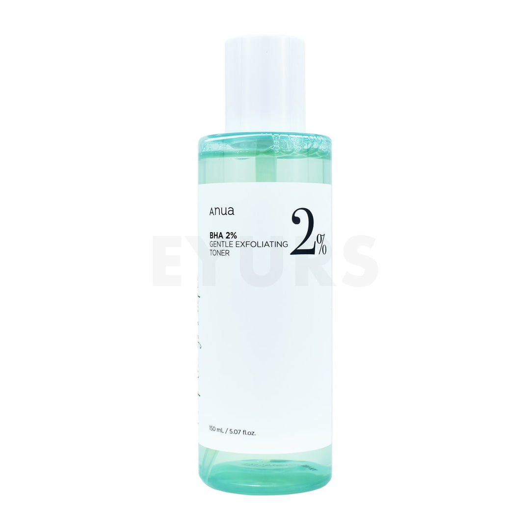 anua bha 2 percent gentle exfoliating toner front side of product