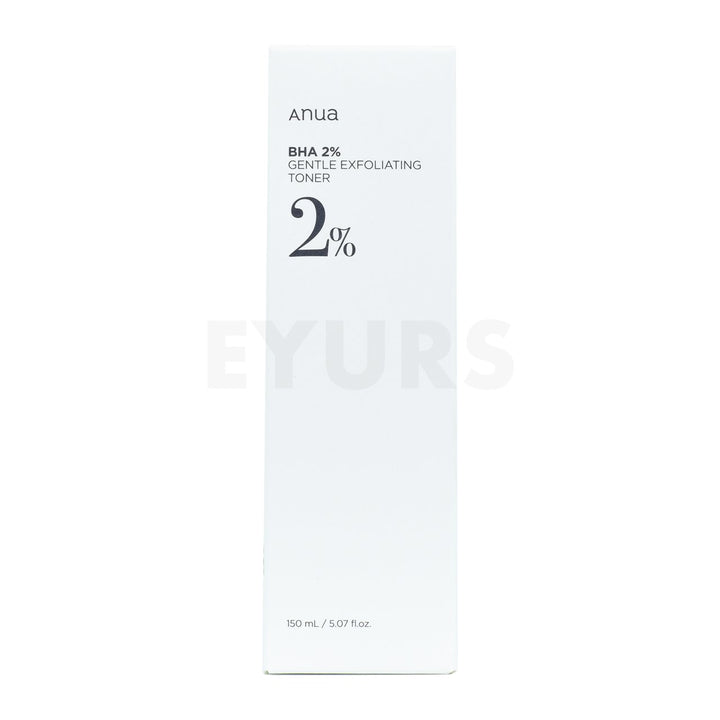 anua bha 2 percent gentle exfoliating toner front side packaging box