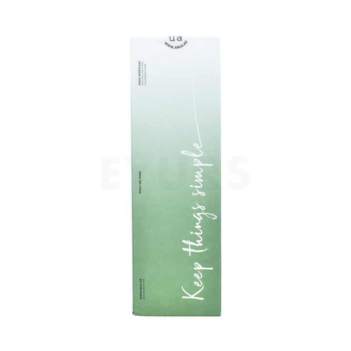 anua heartleaf succinic moisture cleansing foam 150ml back side packaging