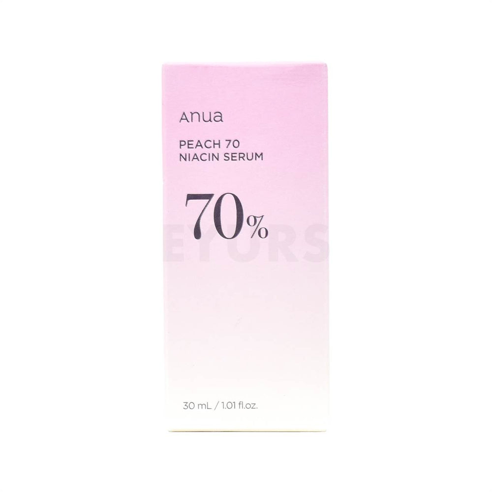 anua peach 70 niacinamide serum 30ml front side packaging