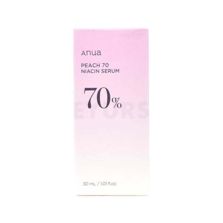 anua peach 70 niacinamide serum 30ml front side packaging