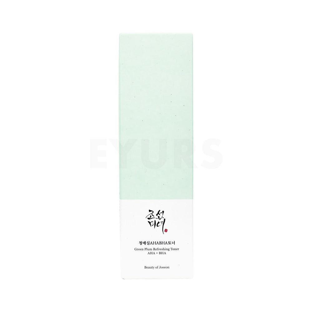 beauty of joseon green plum refreshing toner aha bha front side packaging box