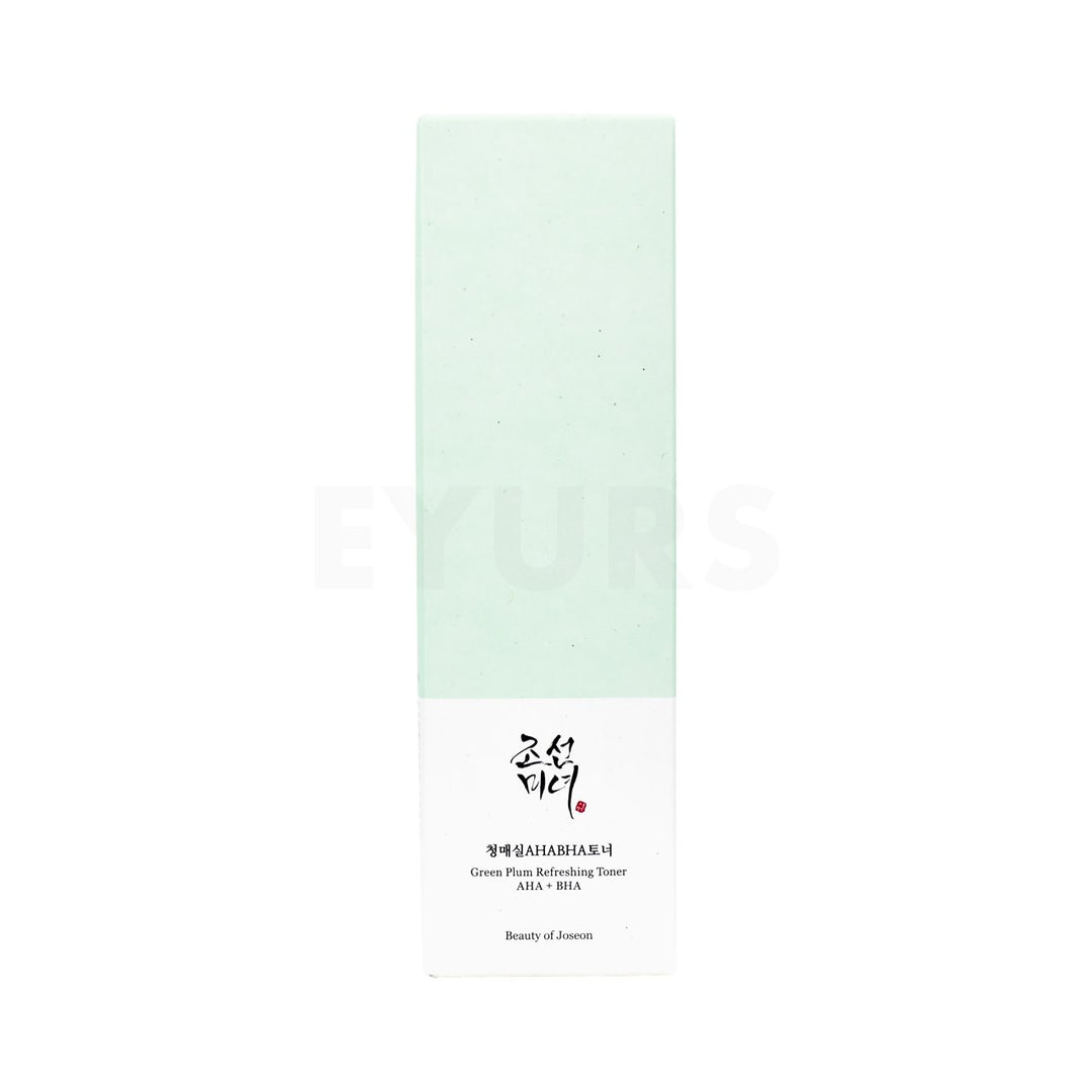 beauty of joseon green plum refreshing toner aha bha front side packaging box