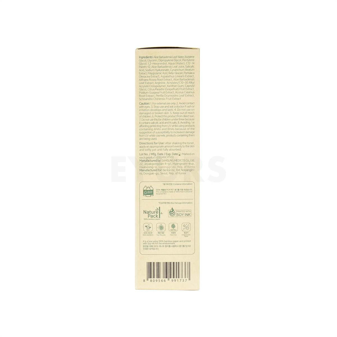 benton aloe bha skin toner right side packaging