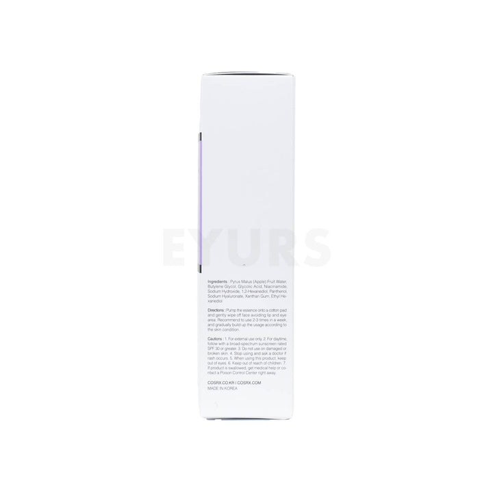 cosrx aha7 whitehead power liquid right side packaging