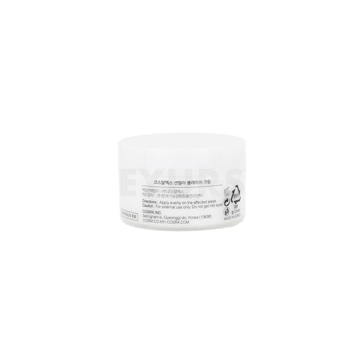 cosrx centella blemish cream back of product