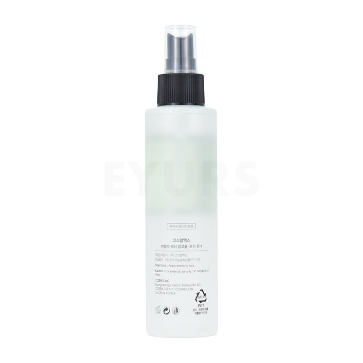 cosrx centella water alcohol free toner back of product