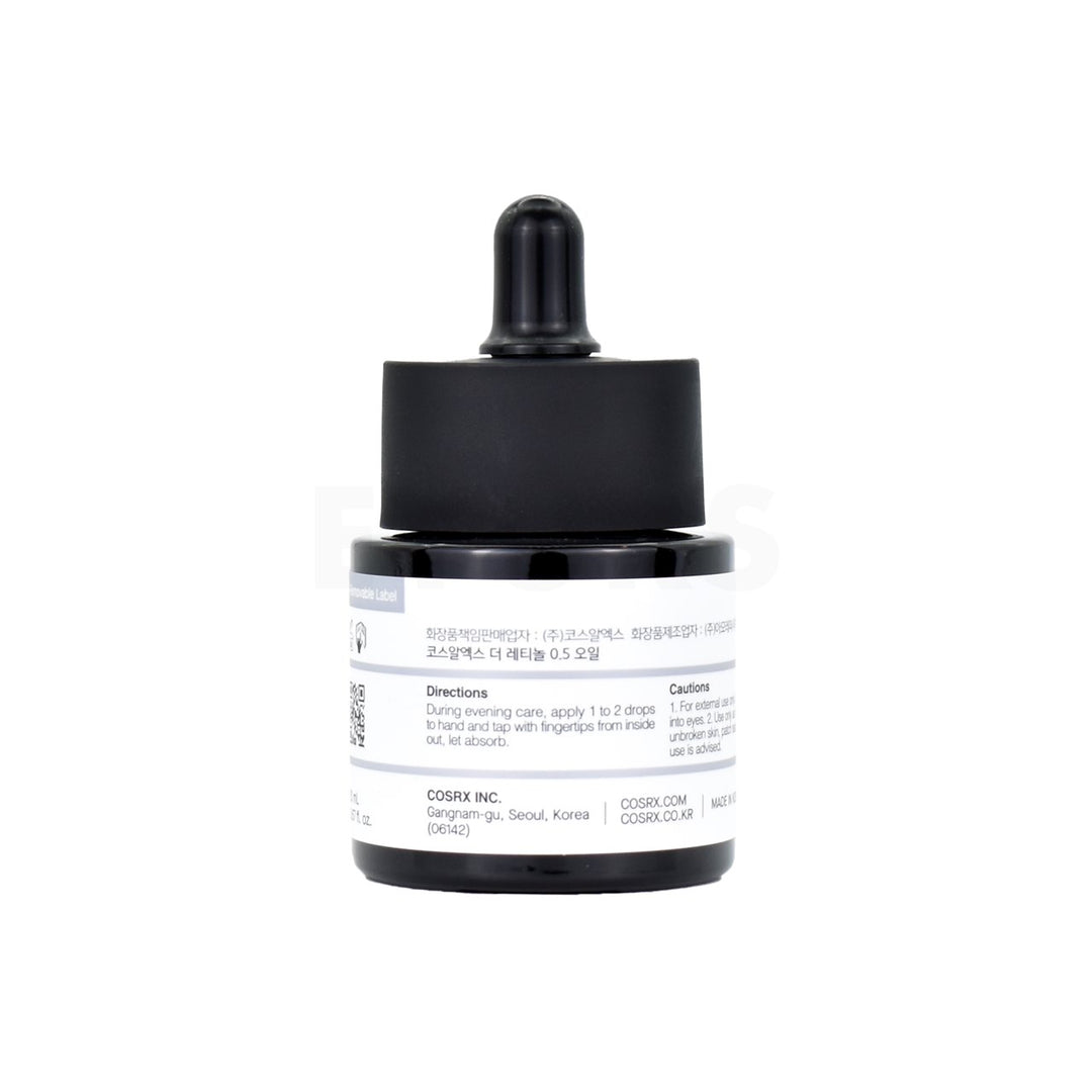 cosrx the retinol 0.5 oil directions labeling