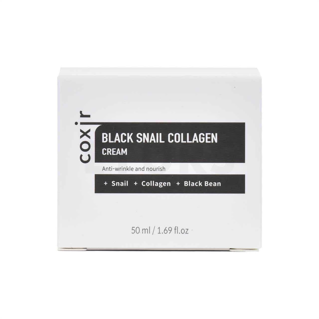 coxir black snail collagen cream front side packaging