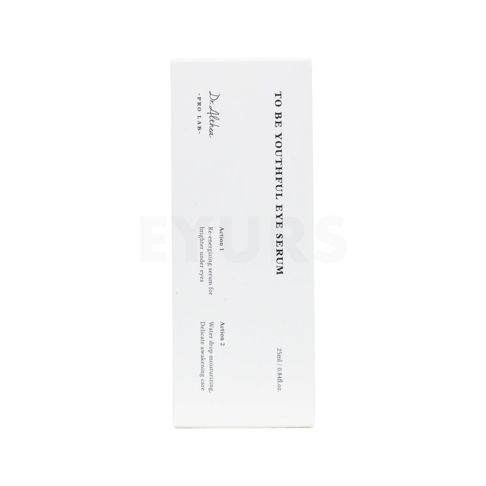 dr. althea to be youthful eye serum front side packaging box