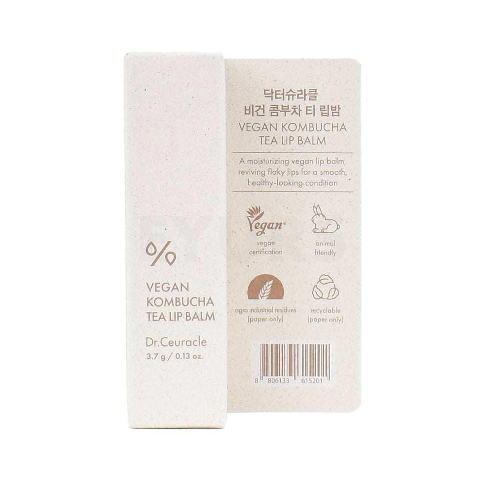 dr ceuracle vegan kombucha tea lip balm front side packaging box