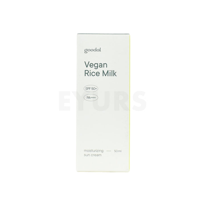 goodal vegan rice milk moisturizing sun cream front side packaging box