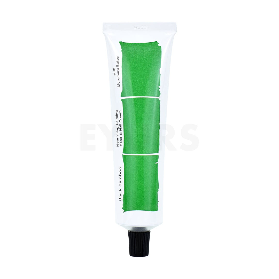 haruharu wonder black bamboo nourishing calming hand and nail cream back side of product