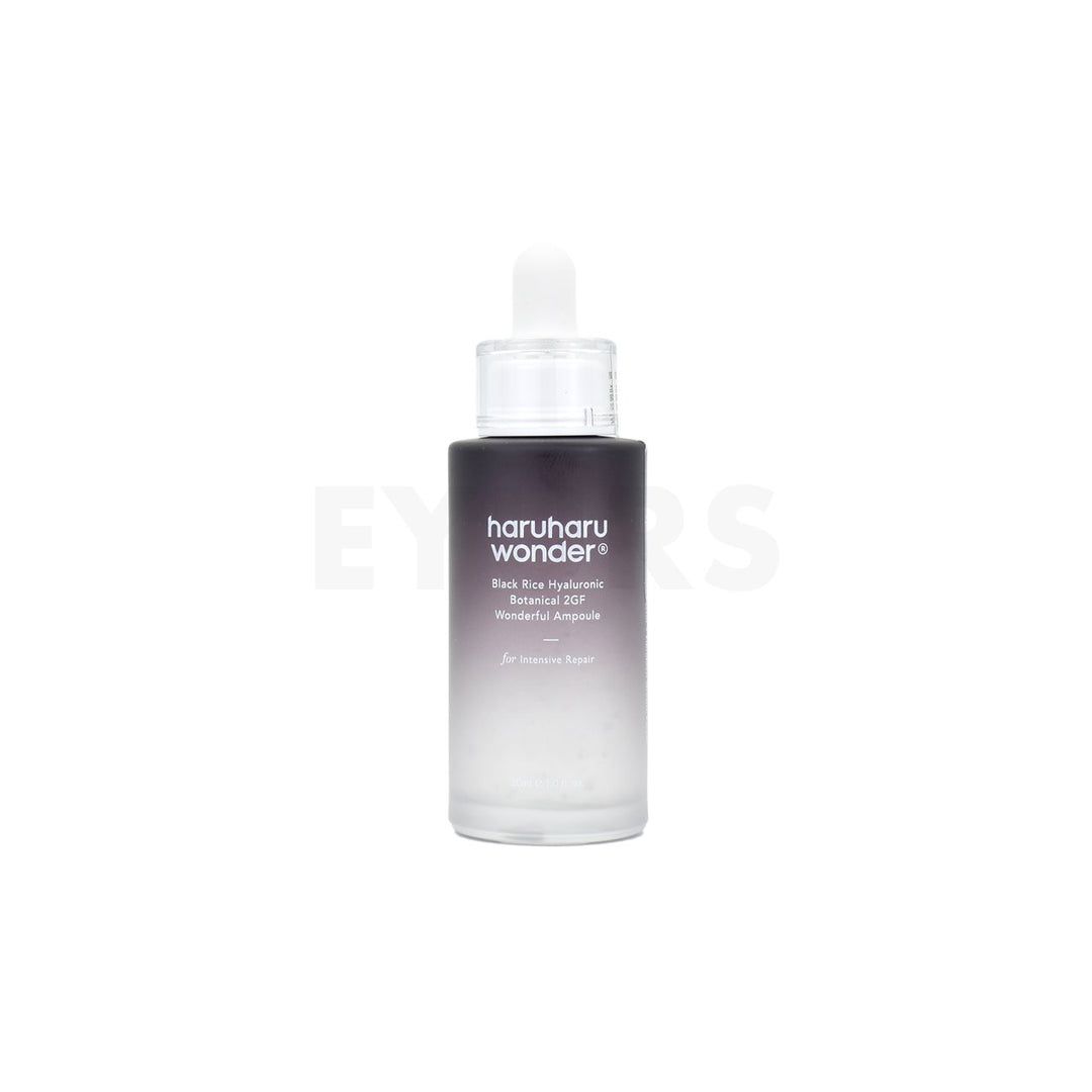 haruharu wonder black rice hyaluronic botanical 2gf wonderful ampoule front side of product