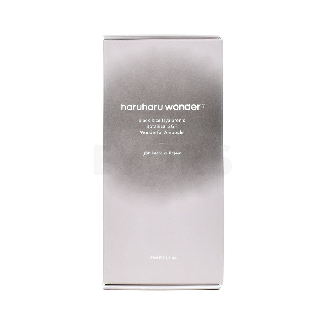 haruharu wonder black rice hyaluronic botanical 2gf wonderful ampoule front side packaging box