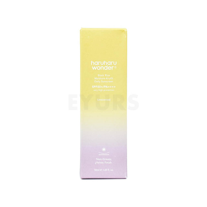 haruharu wonder black rice moisture airyfit sunscreen front side packaging