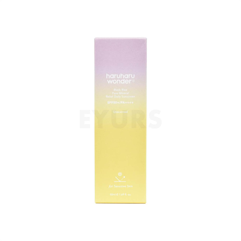 haruharu wonder black rice pure mineral relief daily sunscreen front side packaging