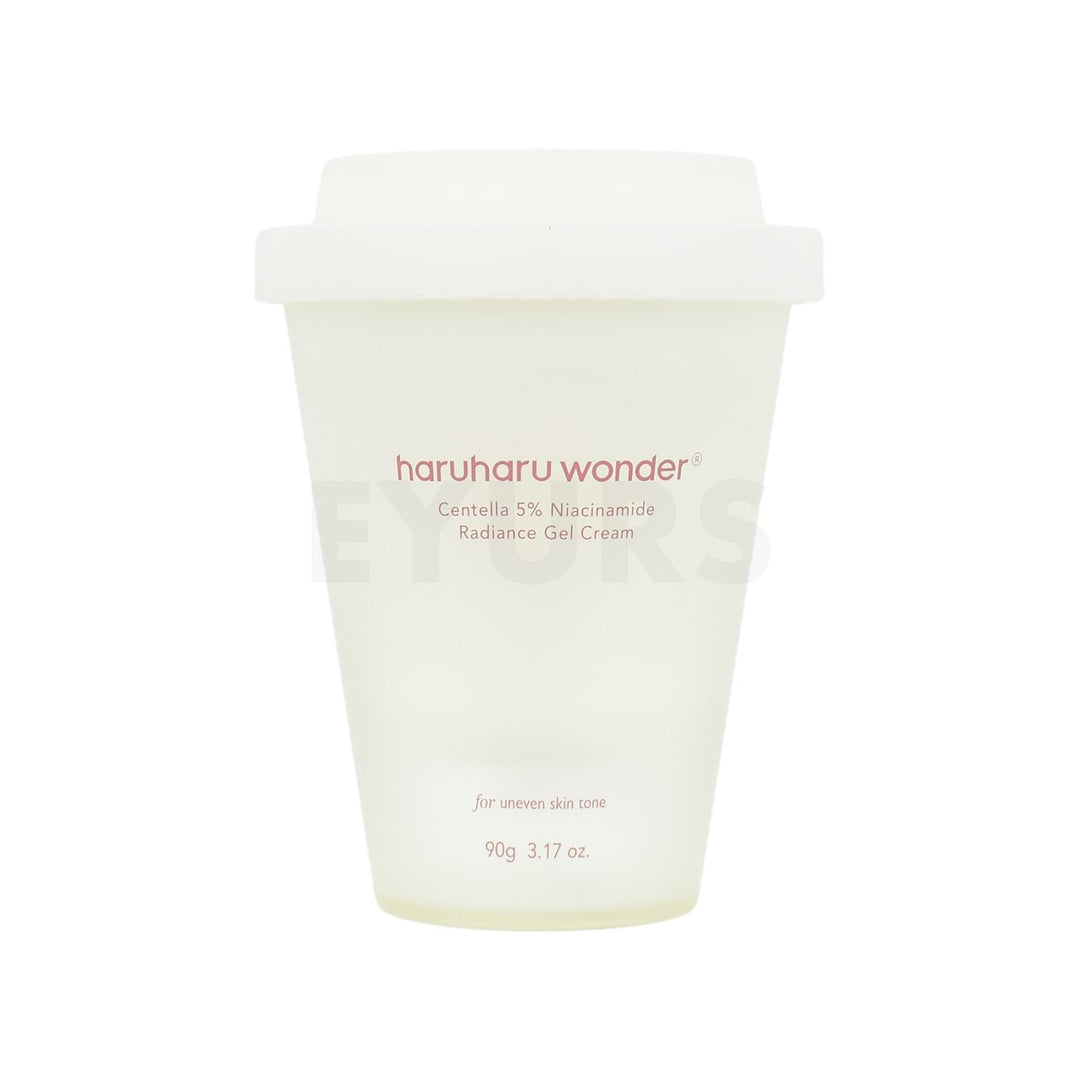 haruharu wonder centella 5 percent niacinamide radiance gel cream front side of product