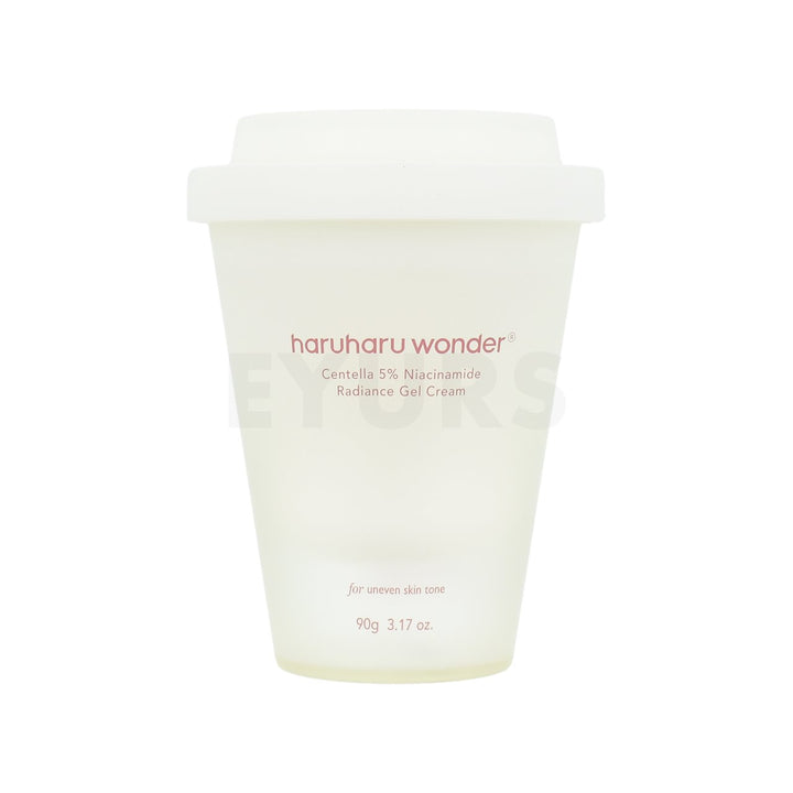 haruharu wonder centella 5 percent niacinamide radiance gel cream front side of product