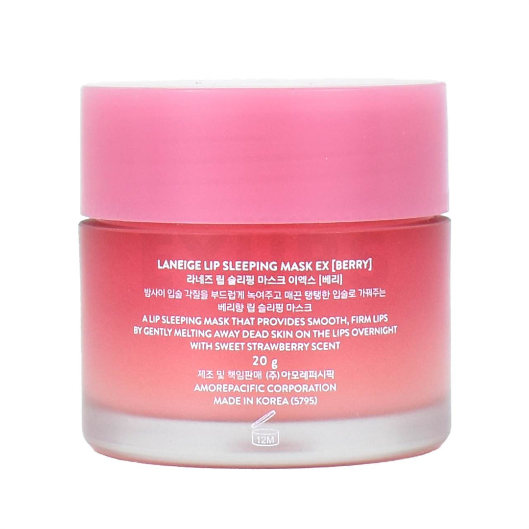 laneige lip sleeping mask berry ex 20g back of product