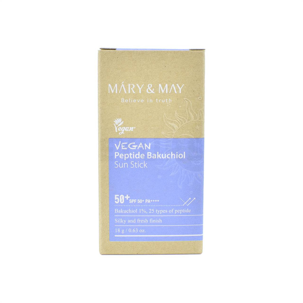 marynmay vegan peptide bakuchiol sun stick spf50 18g front side packaging