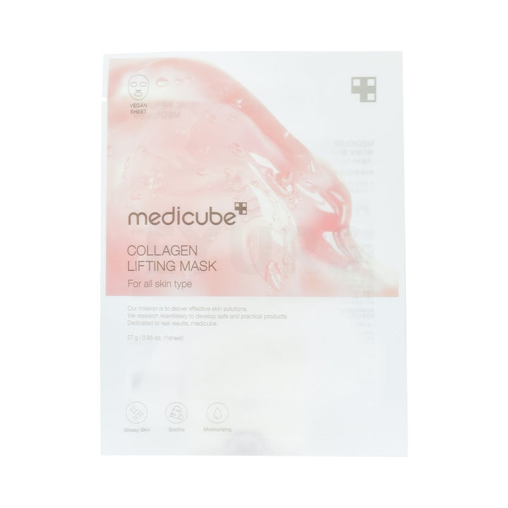 medicube collagen lifting mask front side of product