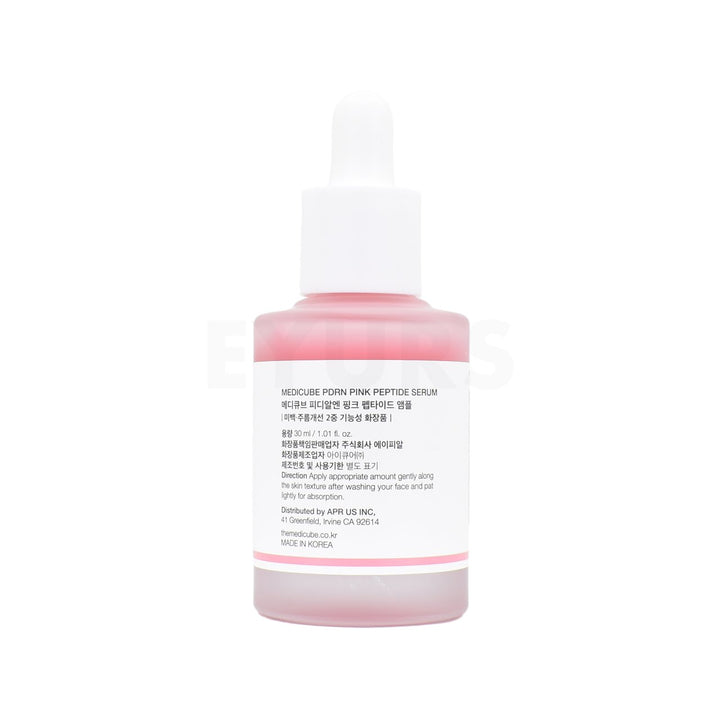 medicube pdrn pink peptide serum back side of product