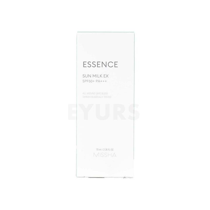 missha all around safe block essence sun milk ex spf 50 front side packaging