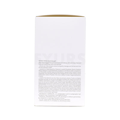 needly mild cleansing gel right side packaging box