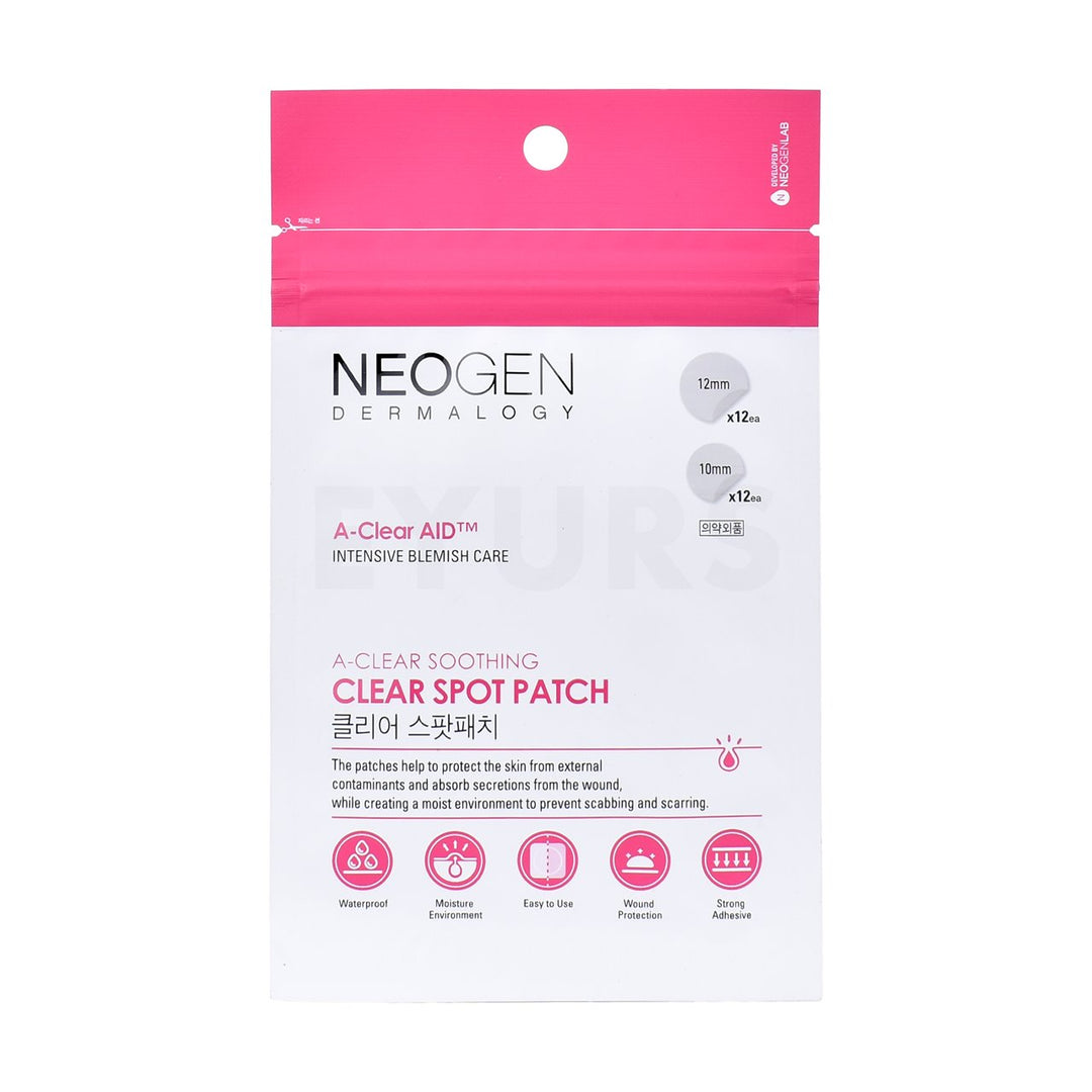 neogen dermalogy a clear soothing clear spot patch front side of product