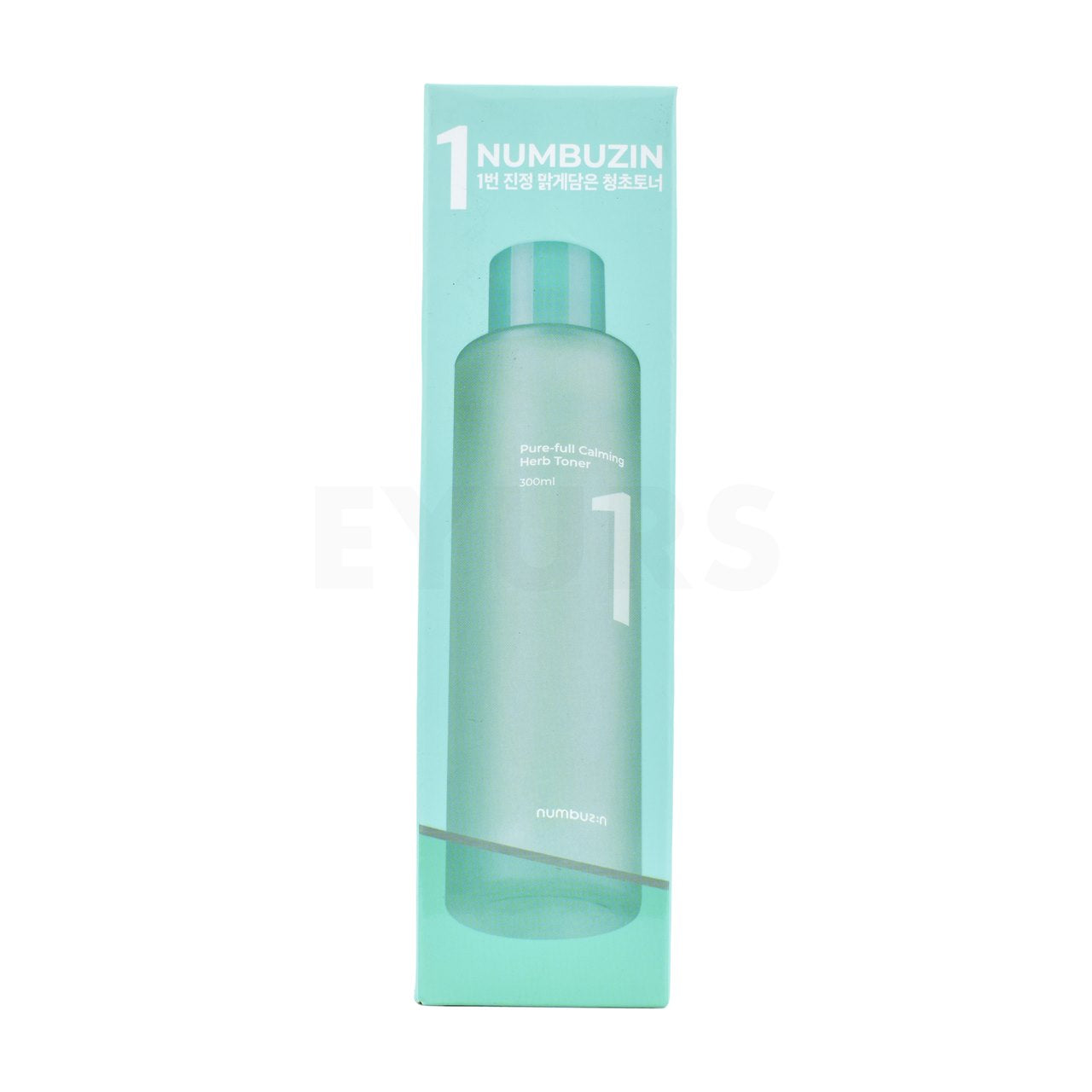 korean toner for acne prone skin numbuzin no.1 pure full calming herb toner front side packaging box
