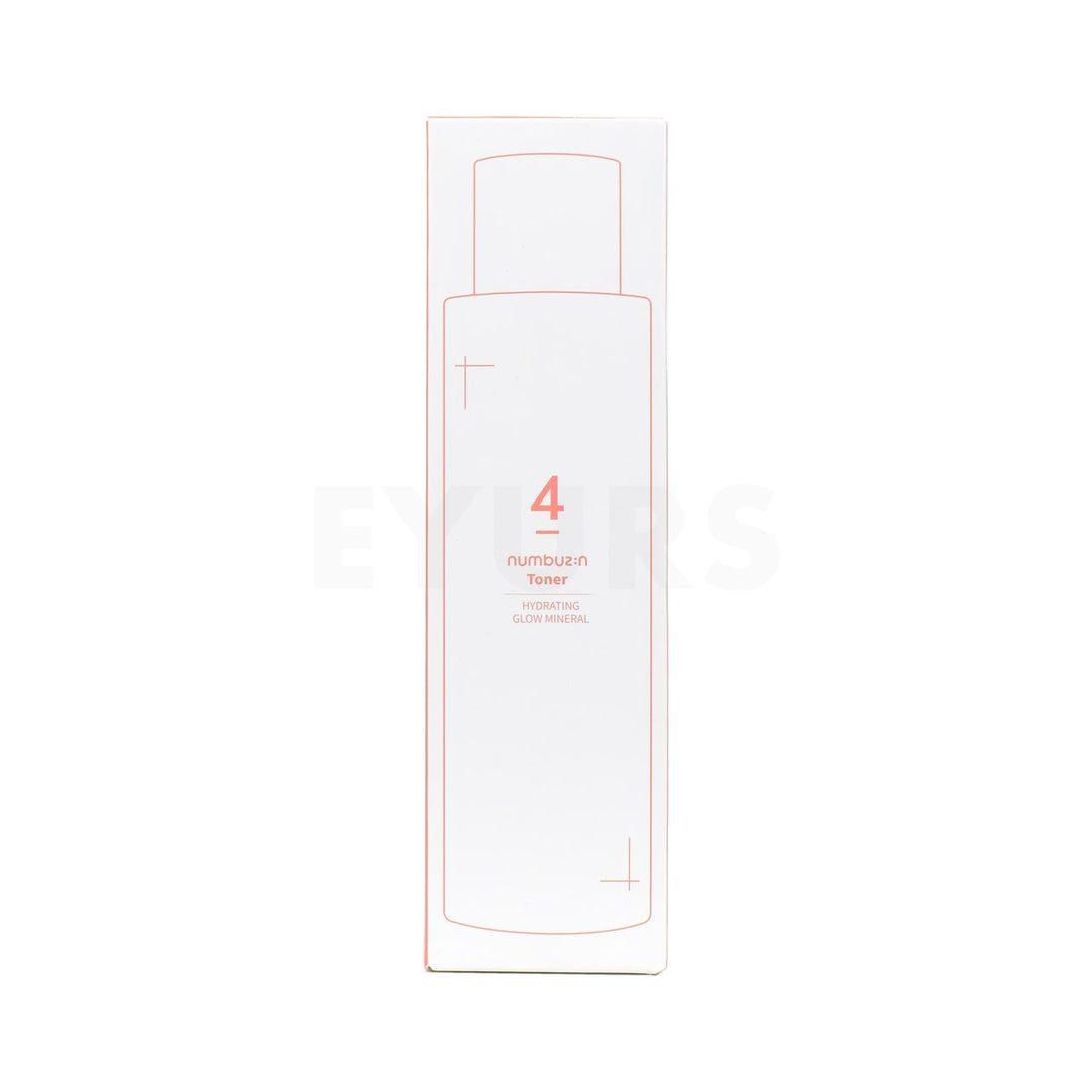 numbuzin no.4 hydrating glow mineral toner front side packaging box