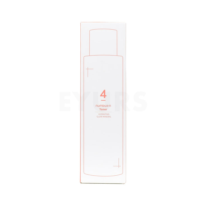 numbuzin no.4 hydrating glow mineral toner front side packaging box