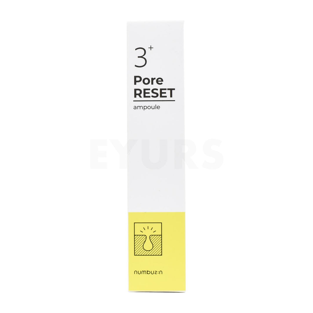 numbuzin no.3 pore reset ampoule shot front side packaging box