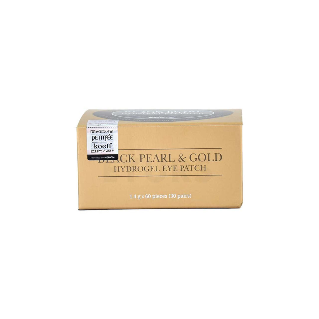 petitfee black pearl gold eye patch 60pcs front side packaging