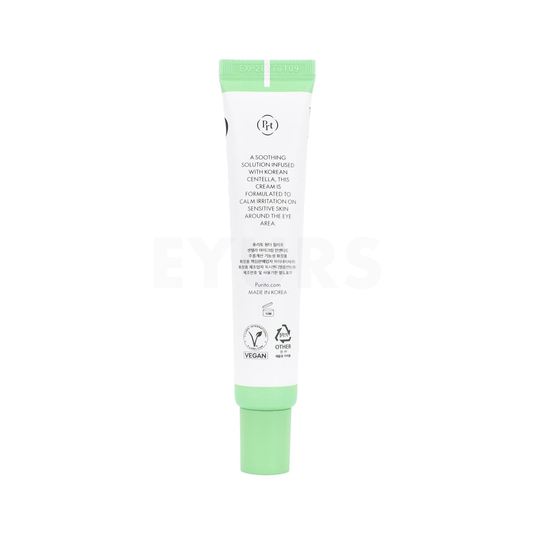 purito seoul wonder releaf centella eye cream unscented back of product