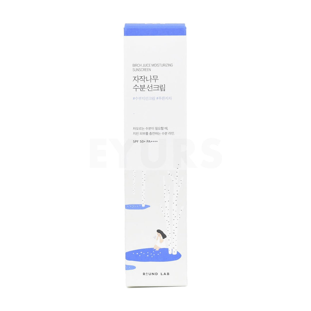 round lab birch juice moisturizing suncream spf50 sunscreen front side packaging box