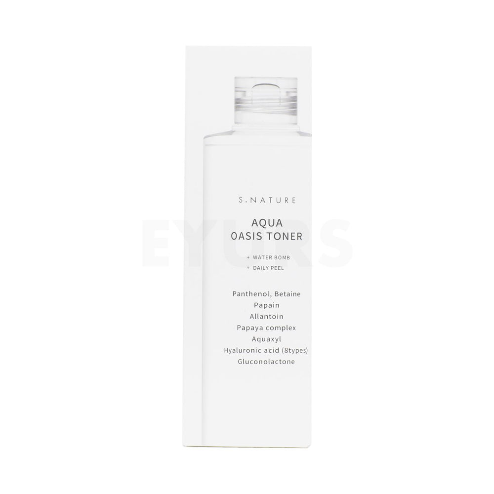 s nature Aqua oasis toner front side packaging box