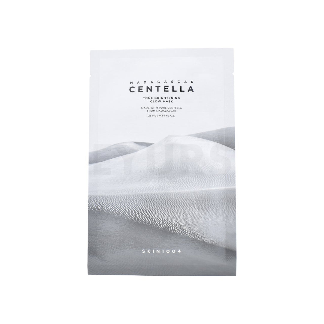 skin1004 madagascar centella tone brightening glow mask front side of sheet mask