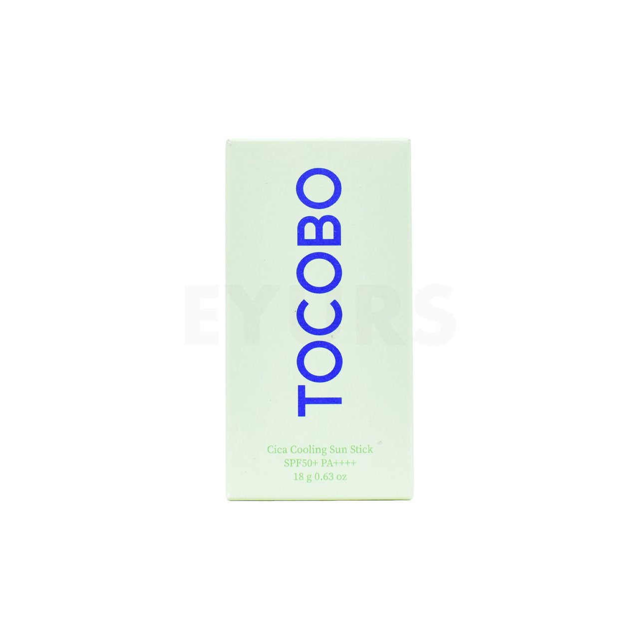 tocobo cica cooling sun stick front side of packaging box