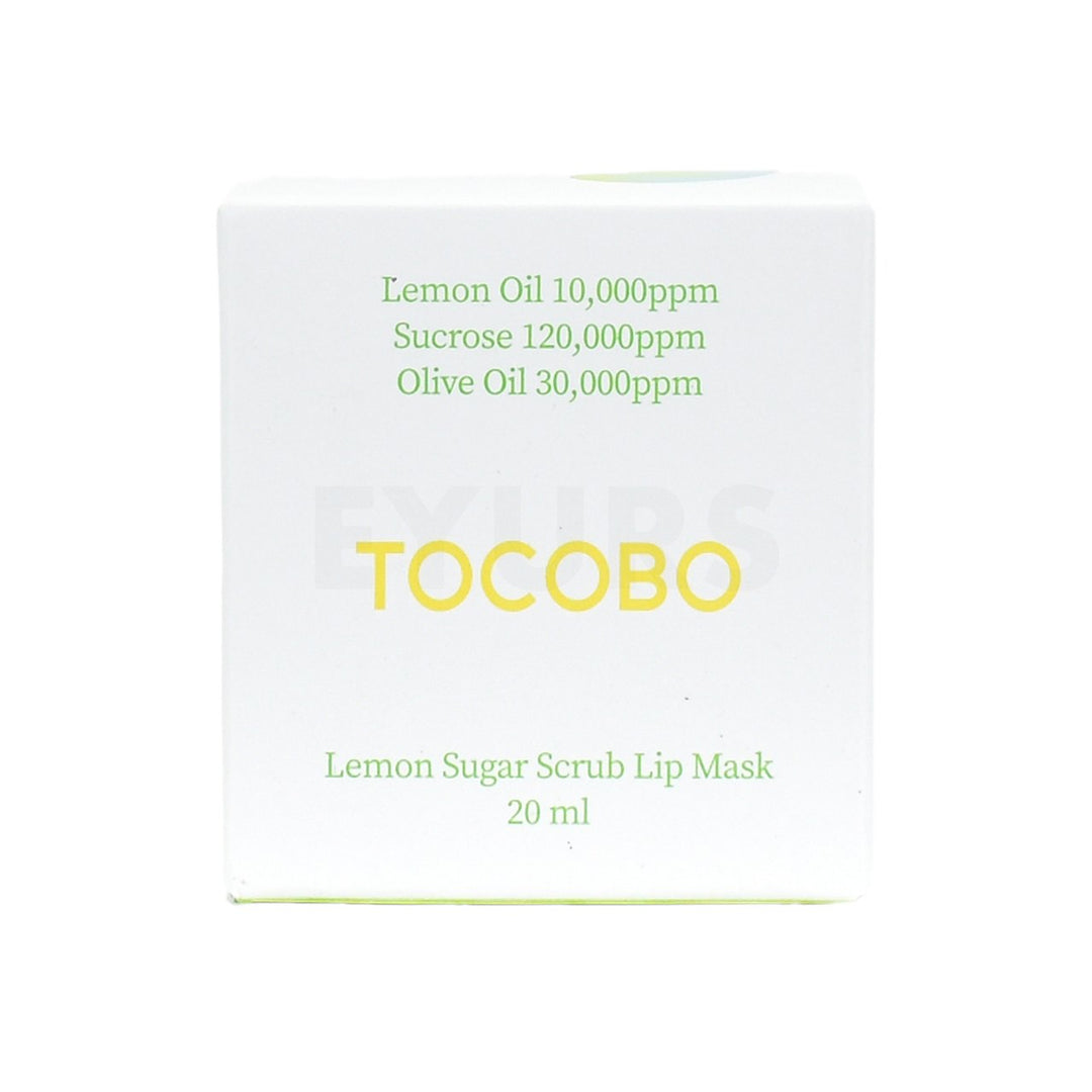 tocobo lemon sugar scrub lip mask front side packaging box