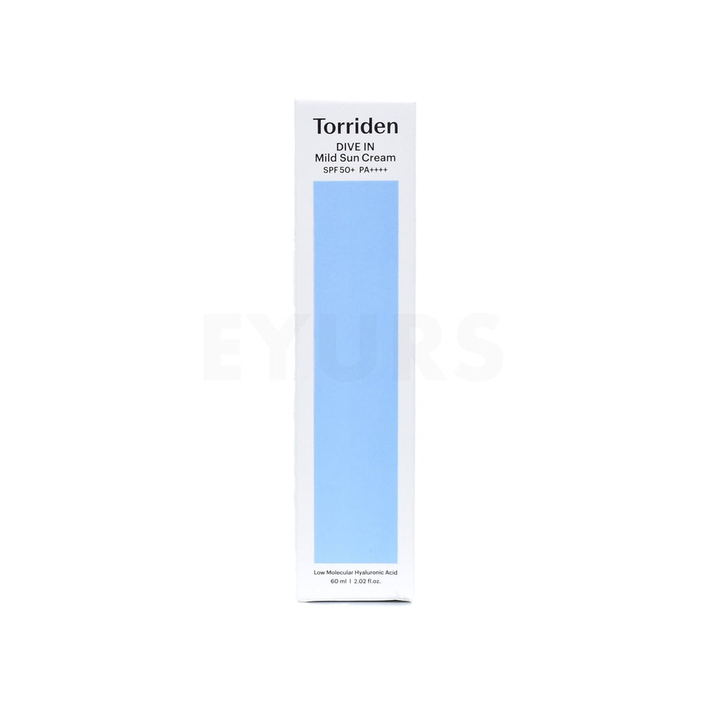 torriden dive in mild suncream front side packaging