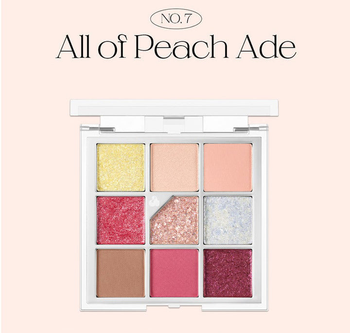 unleashia glitterpedia eye palette all of peach ade