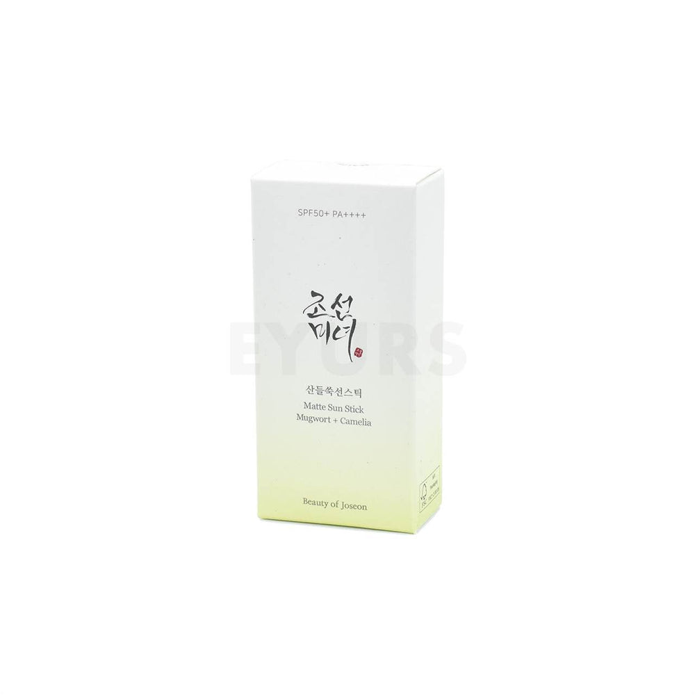 beauty of joseon matte sun stick mugwort camelia front side packaging